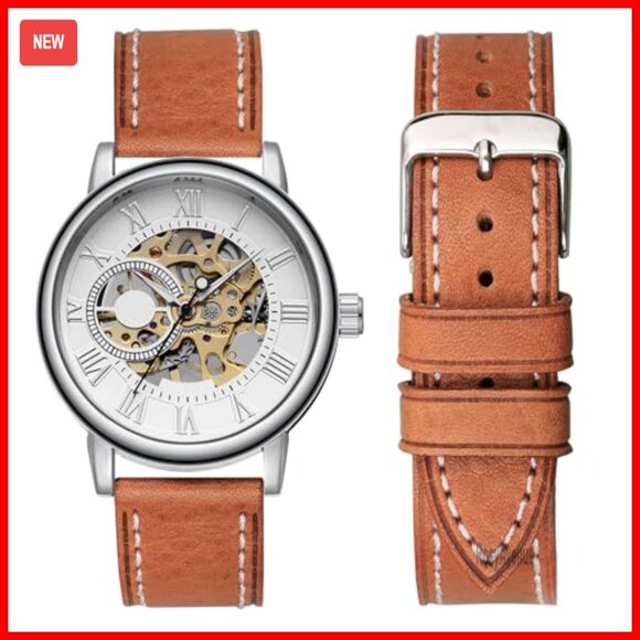 Soft Vegetable Tanned Leather Watch Bands, Quick Release Strap, 18-24mm